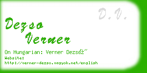 dezso verner business card